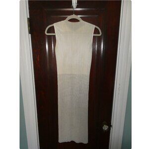 Zara Cream Shimmer Sleeveless Tunic | Ribbed | Size S